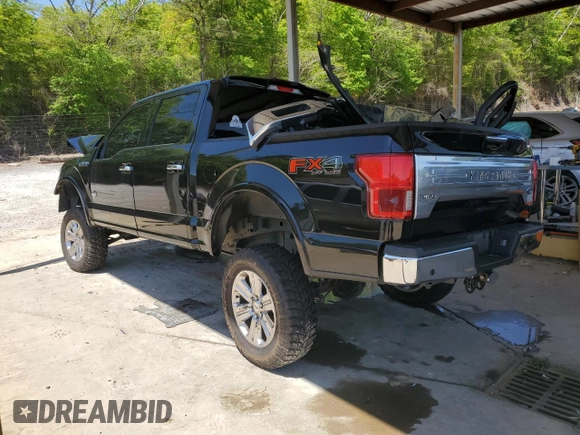 2018 Ford F-150 XL with VIN 1FTEW1E52JFB96018, listed as a Copart auction lot 48020125 with 161,944 mi miles and Salvage title. Bid and sale history available at DreamBid. Image 2.