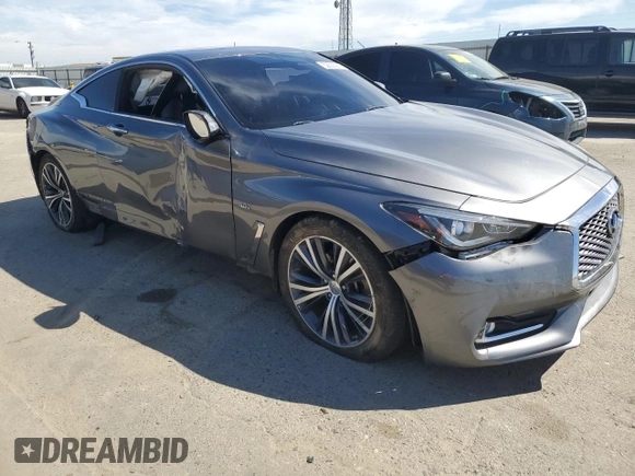 2018 Infiniti Q60 Luxe with VIN JN1EV7EL2JM390826, listed as a Copart auction lot 52806915 with 99,400 mi miles and Salvage title. Bid and sale history available at DreamBid. Image 4.
