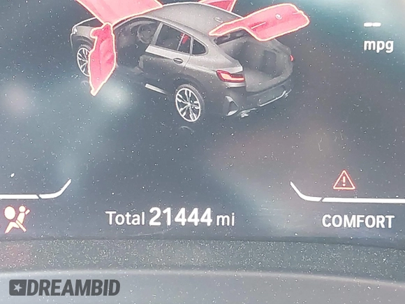 2023 BMW X4 M40i with VIN 5UX43DT06P9T36381, listed as a IAAI auction lot 41999429 with 21,444 mi miles and . Bid and sale history available at DreamBid. Image 14.