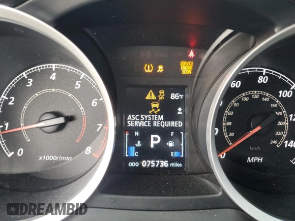 2014 Mitsubishi Lancer GT with VIN JA32U8FW4EU005627, listed as a Copart auction lot 79729804 with 75,736 mi miles and Salvage Title. Bid and sale history available at carsss.com. Image 9.