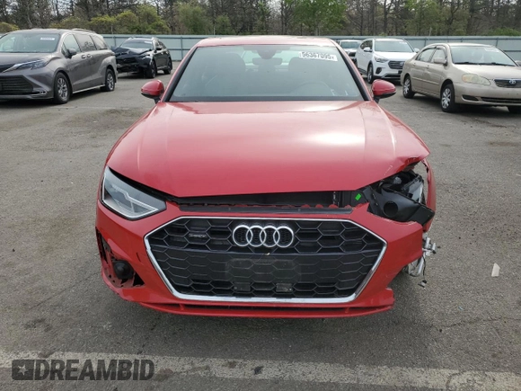 2020 Audi A4 Premium with VIN WAUDNAF40LN013144, listed as a Copart auction lot 56367095 with 22,424 mi miles and Salvage title. Bid and sale history available at DreamBid. Image 5.
