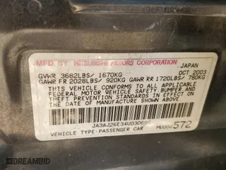 2004 Mitsubishi Lancer ES with VIN JA3AJ26E34U030686, listed as a Copart auction lot 43970775 with 0 mi miles and Salvage Title. Bid and sale history available at carsss.com. Image 12.