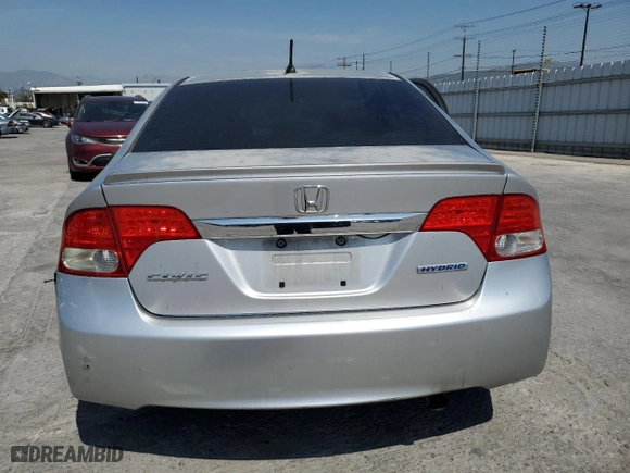 2010 Honda Civic Hybrid with VIN JHMFA3F28AS001371, listed as a Copart auction lot 52451965 with 155,835 mi miles and Salvage Title. Bid and sale history available at carsss.com. Image 6.