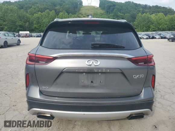 2019 Infiniti QX50 Essential с VIN 3PCAJ5M39KF108897, выставлен на аукционе Copart как лот 60618435 с пробегом Не указан миль и Списание • Salvage title. История ставок и продаж доступна на DreamBid. Изображение 6.