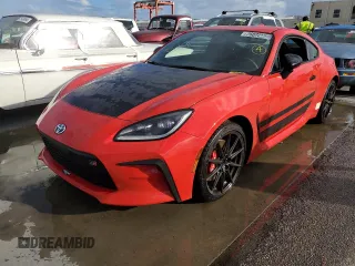 2024 Toyota GR86 TRUENO Edition with VIN JF1ZNBM16R8750627, listed as a Copart auction lot 76022594 with 0 mi miles and Salvage Title. Bid and sale history available at carsss.com. Image 1.