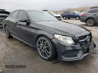 2017 Mercedes-Benz C 43 AMG with VIN 55SWF6EB1HU198007, listed as a Copart auction lot 48469895 with 110,341 mi miles and Salvage Title. Bid and sale history available at DreamBid. Image 4.
