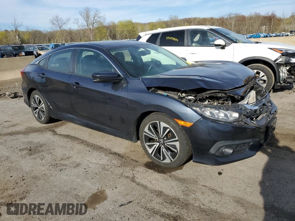 2017 Honda Civic Sedan EX-L with VIN 2HGFC1F74HH641043, listed as a Copart auction lot 53708745 with 87,662 mi miles and Salvage Title. Bid and sale history available at carsss.com. Image 4.