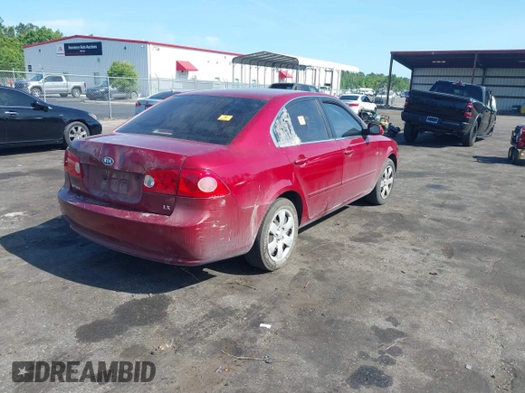 2008 Kia Optima LX z VIN KNAGE123785196642, wystawiony jako IAAI lot #42186620 z przebiegiem 141 368 mil mil oraz . Historia ofert i sprzedaży dostępna na DreamBid. Obrazek 4.