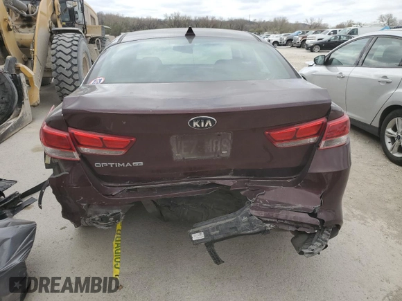 2016 Kia Optima LX with VIN 5XXGT4L35GG112238, listed as a Copart auction lot 50871945 with 155,823 mi miles and Salvage Title. Bid and sale history available at carsss.com. Image 6.
