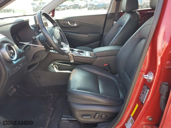 2022 Hyundai Kona Electric Limited with VIN KM8K53AG6NU136376, listed as a Copart auction lot 69072474 with 36,870 mi miles and Salvage Title. Bid and sale history available at carsss.com. Image 7.