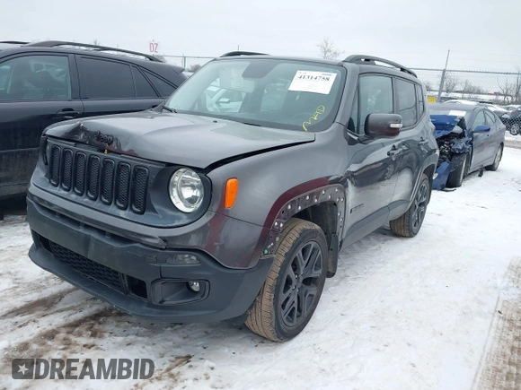 2016 Jeep Renegade Latitude with VIN ZACCJBBT7GPD59282, listed as a IAAI auction lot 41314758 with 137,369 mi miles. Bid and sale history available at carsss.com. Image 17.