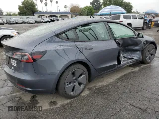 2023 Tesla Model 3 with VIN 5YJ3E1EA2PF708297, listed as a Copart auction lot 47982675 with 16,246 mi miles and Salvage title. Bid and sale history available at DreamBid. Image 3.