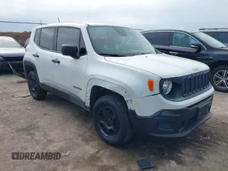 2018 Jeep Renegade Sport with VIN ZACCJBAB6JPH30383, listed as a IAAI auction lot 41589514 with 161,561 mi miles. Bid and sale history available at carsss.com. Image 1.
