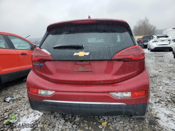2020 Chevrolet Bolt EV LT with VIN 1G1FY6S09L4147104, listed as a Copart auction lot 44557195 with 53,690 mi miles and Salvage Title. Bid and sale history available at carsss.com. Image 6.
