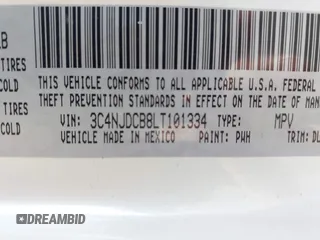 2020 Jeep Compass Limited with VIN 3C4NJDCB8LT101334, listed as a IAAI auction lot 41781815 with 44,144 mi miles. Bid and sale history available at carsss.com. Image 9.
