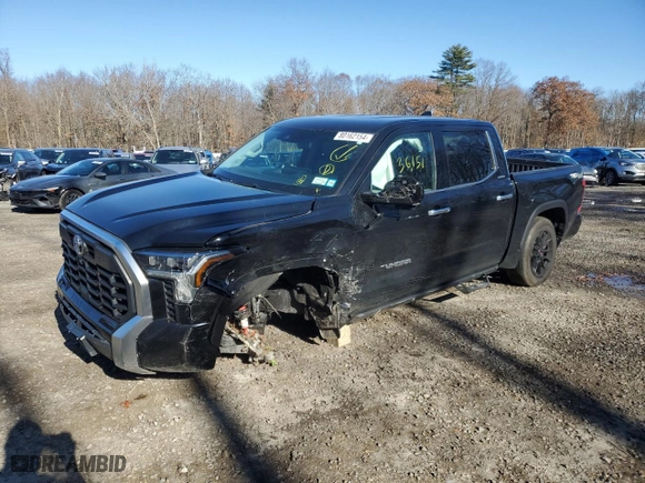2022 Toyota Tundra 4WD Limited with VIN 5TFJA5DB3NX022566, listed as a Copart auction lot 80162154 with 36,151 mi miles and Salvage Title. Bid and sale history available at carsss.com. Image 1.