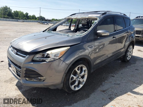 2013 Ford Escape Titanium with VIN 1FMCU9J92DUA78325, listed as a Copart auction lot 59010185 with 187,076 mi miles and Non repairable. Bid and sale history available at DreamBid. Image 1.