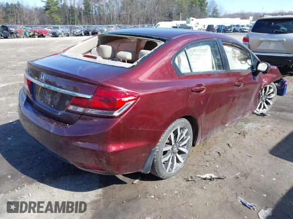 2015 Honda Civic Sedan EX-L with VIN 19XFB2F98FE288744, listed as a IAAI auction lot 41917521 with 113,860 mi miles. Bid and sale history available at carsss.com. Image 4.