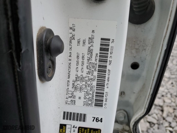 2017 Toyota Tacoma SR5 with VIN 3TMDZ5BN0HM022733, listed as a Copart auction lot 47555055 with 133,680 mi miles and Salvage Title. Bid and sale history available at carsss.com. Image 12.