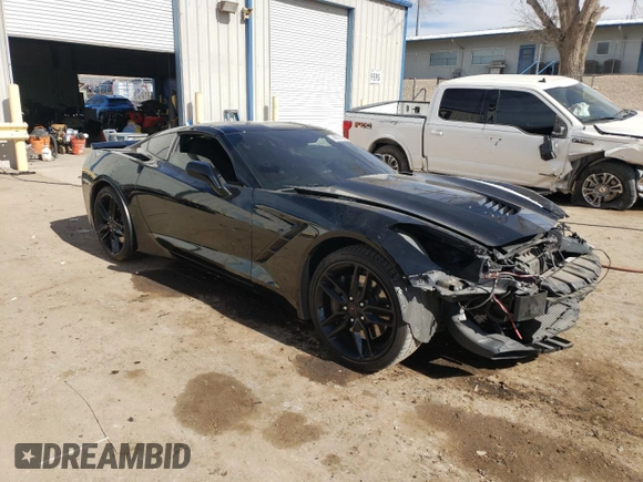 2016 Chevrolet Corvette Z51 2LT with VIN 1G1YK2D71G5118497, listed as a Copart auction lot 44011505 with 24,813 mi miles and Salvage title. Bid and sale history available at DreamBid. Image 4.
