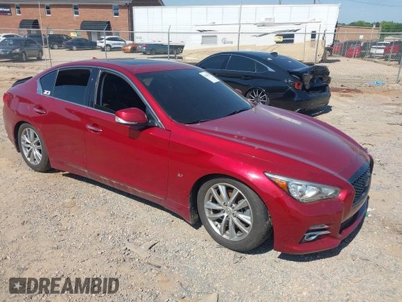 2015 Infiniti Q50 Premium with VIN JN1BV7ARXFM392215, listed as a IAAI auction lot 42449752 with 90,918 mi miles and . Bid and sale history available at DreamBid. Image 1.