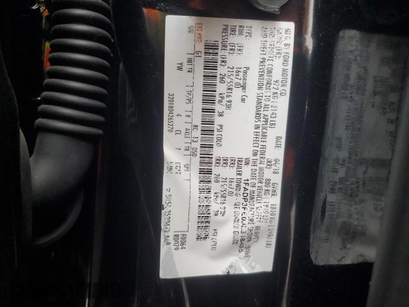 2018 Ford Focus SE with VIN 1FADP3FE0JL318465, listed as a Copart auction lot 51136615 with 82,191 mi miles and Salvage Title. Bid and sale history available at carsss.com. Image 12.