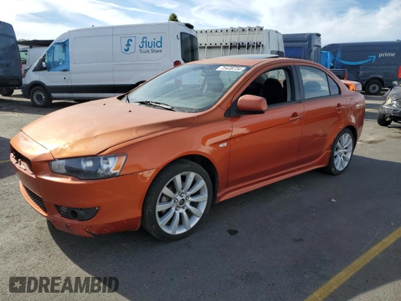 2009 Mitsubishi Lancer GTS with VIN JA3AU86W19U026176, listed as a Copart auction lot 75438734 with 95,565 mi miles and Clean Title. Bid and sale history available at carsss.com. Image 1.
