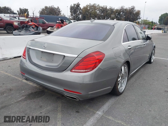 2015 Mercedes-Benz S-Class S 550 with VIN WDDUG8CB6FA185219, listed as a IAAI auction lot 42032135 with 104,346 mi miles. Bid and sale history available at carsss.com. Image 4.