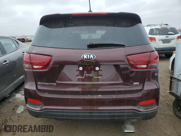 2019 Kia Sorento LX with VIN 5XYPG4A33KG523813, listed as a Copart auction lot 44730965 with 100,200 mi miles and Salvage Title. Bid and sale history available at carsss.com. Image 6.