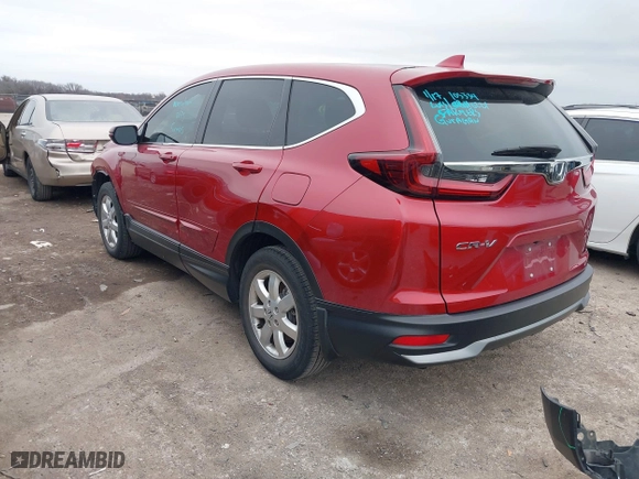 2022 Honda CR-V EX with VIN 2HKRW1H59NH405702, listed as a IAAI auction lot 41542120 with 21,227 mi miles. Bid and sale history available at carsss.com. Image 3.