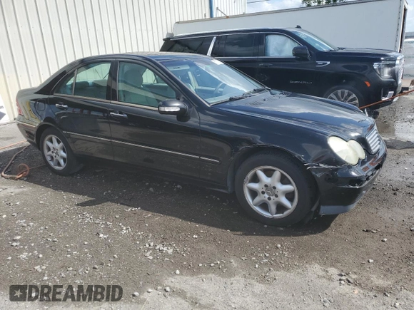 2004 Mercedes-Benz C 240 with VIN WDBRF81J84F554142, listed as a Copart auction lot 51578395 with Not provided miles and Salvage title. Bid and sale history available at DreamBid. Image 4.