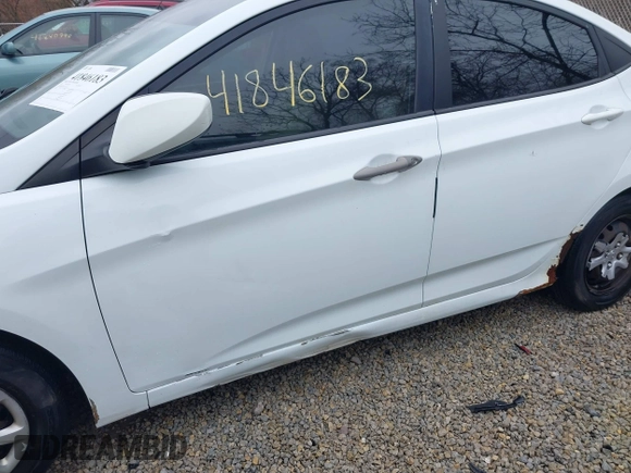 2012 Hyundai Accent GLS with VIN KMHCT4AE8CU207332, listed as a IAAI auction lot 41846183 with 163,190 mi miles. Bid and sale history available at carsss.com. Image 20.