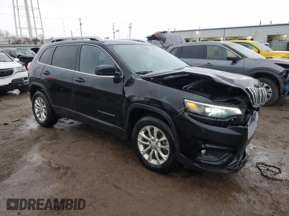 2019 Jeep Cherokee Latitude with VIN 1C4PJMCX1KD189622, listed as a Copart auction lot 47774635 with 37,055 mi miles and Salvage title. Bid and sale history available at DreamBid. Image 4.