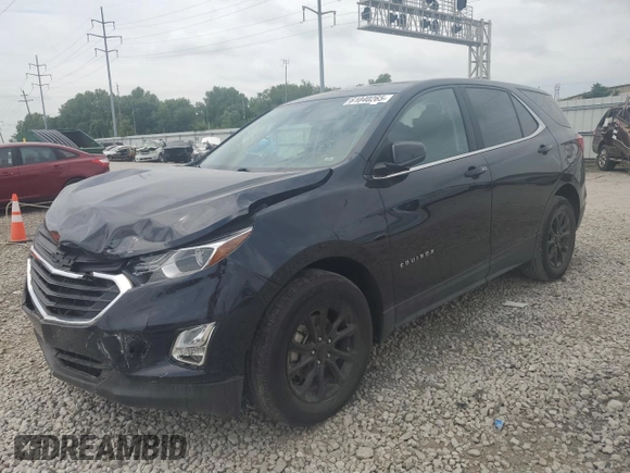 2021 Chevrolet Equinox LT with VIN 3GNAXKEV6MS103252, listed as a Copart auction lot 61040265 with 48,778 mi miles and Salvage title. Bid and sale history available at DreamBid. Image 1.