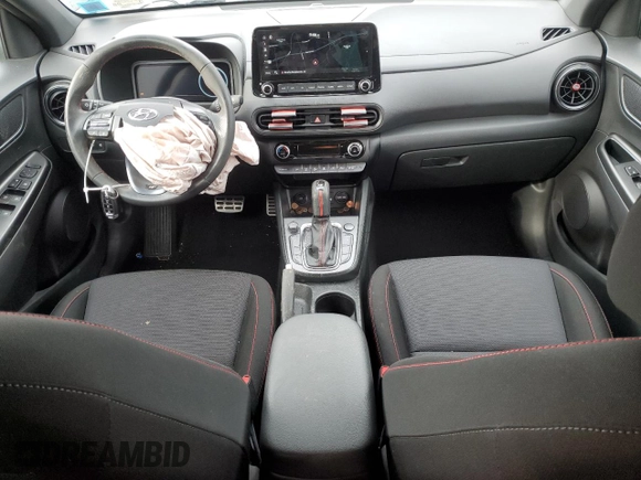 2023 Hyundai Kona N Line with VIN KM8K3CA36PU944250, listed as a Copart auction lot 42755615 with 16,417 mi miles and Salvage Title. Bid and sale history available at carsss.com. Image 8.