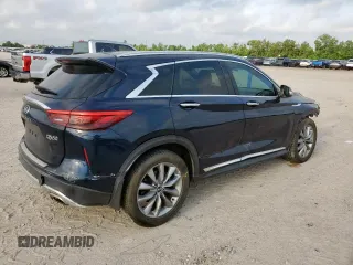 2019 Infiniti QX50 Luxe with VIN 3PCAJ5M12KF133509, listed as a Copart auction lot 57628305 with 52,127 mi miles and Salvage title. Bid and sale history available at DreamBid. Image 3.