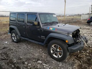 2018 Jeep Wrangler JK Unlimited Sport S with VIN 1C4BJWDG9JL882737, listed as a Copart auction lot 85765184 with 60,578 mi miles and Salvage Title. Bid and sale history available at carsss.com. Image 4.