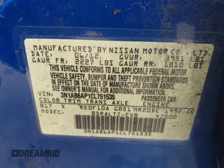 2012 Nissan Sentra SR with VIN 3N1AB6AP1CL751535, listed as a IAAI auction lot 42130948 with 227,261 mi miles and . Bid and sale history available at DreamBid. Image 9.