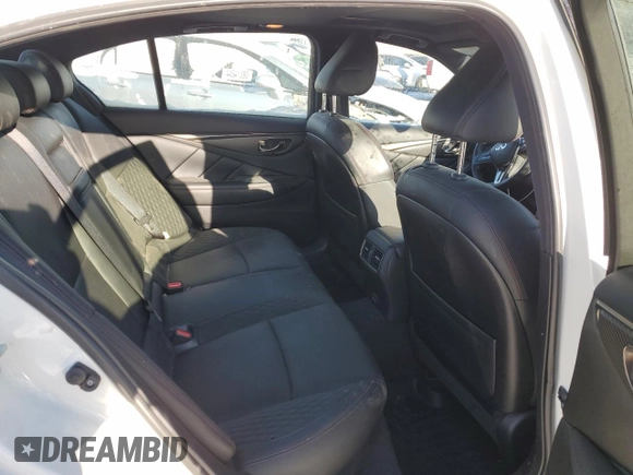 2021 Infiniti Q50 Red Sport 400 with VIN JN1FV7DR7MM880385, listed as a Copart auction lot 44394645 with 48,343 mi miles and Salvage title. Bid and sale history available at DreamBid. Image 10.