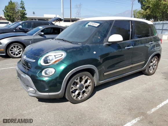 2014 FIAT 500L Trekking with VIN ZFBCFADH7EZ008751, listed as a Copart auction lot 73243514 with 83,503 mi miles and Salvage Title. Bid and sale history available at carsss.com. Image 1.