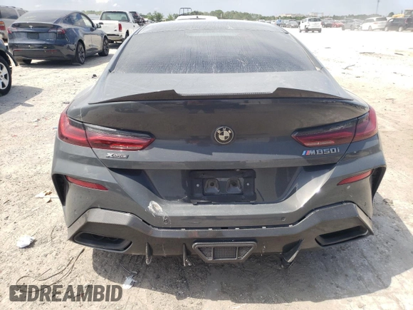 2021 BMW 8 Series M850i with VIN WBAGV8C00MCG65804, listed as a Copart auction lot 60445755 with 37,045 mi miles and Clean title. Bid and sale history available at DreamBid. Image 6.
