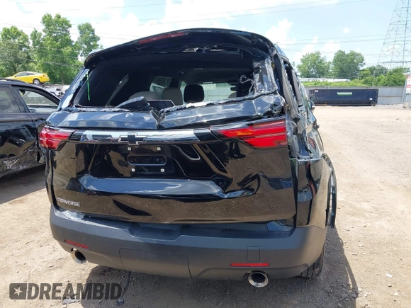 2023 Chevrolet Traverse LS with VIN 1GNERFKWXPJ265049, listed as a IAAI auction lot 42554797 with 23,385 mi miles and . Bid and sale history available at DreamBid. Image 16.