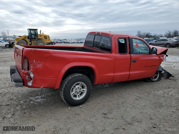 2000 Dodge Dakota Sport with VIN 1B7GG22N1YS504247, listed as a Copart auction lot 84148404 with 0 mi miles and Salvage Title. Bid and sale history available at carsss.com. Image 3.