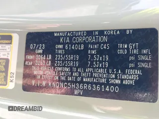 2024 Kia Carnival EX with VIN KNDNC5H36R6361400, listed as a IAAI auction lot 41948484 with 43,594 mi miles. Bid and sale history available at carsss.com. Image 9.