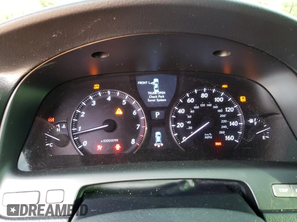 2012 Lexus LS 460 with VIN JTHCL5EF8C5014605, listed as a Copart auction lot 81706824 with Not provided miles and Salvage title. Bid and sale history available at DreamBid. Image 9.