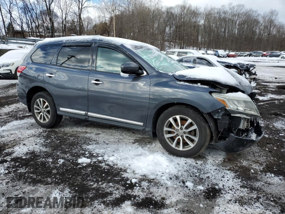 2013 Nissan Pathfinder S with VIN 5N1AR2MM1DC630287, listed as a Copart auction lot 45275765 with 129,387 mi miles and Salvage Title. Bid and sale history available at carsss.com. Image 4.