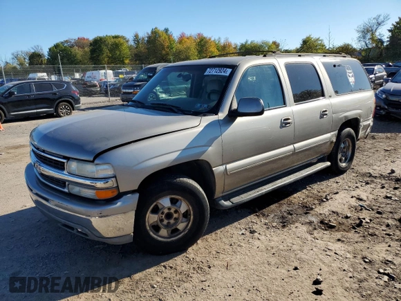 2001 Chevrolet Suburban LT with VIN 3GNEC16T11G144696, listed as a Copart auction lot 72712924 with 0 mi miles and Salvage Title. Bid and sale history available at carsss.com. Image 1.