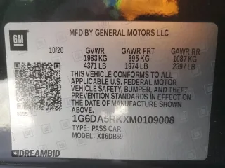 2021 Cadillac CT4 Luxury z VIN 1G6DA5RKXM0109008, wystawiony jako Copart lot #48338705 z przebiegiem 86 406 mil mil oraz Szkoda całkowita • Salvage title. Historia ofert i sprzedaży dostępna na DreamBid. Obrazek 14.