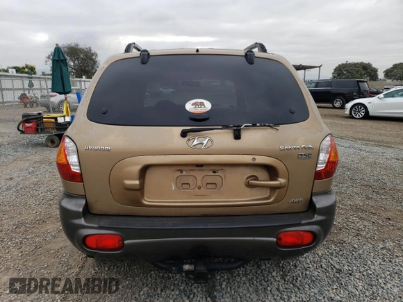 2004 Hyundai Santa Fe GLS with VIN KM8SC73E24U625249, listed as a Copart auction lot 76717254 with 173,092 mi miles and Salvage Title. Bid and sale history available at carsss.com. Image 6.