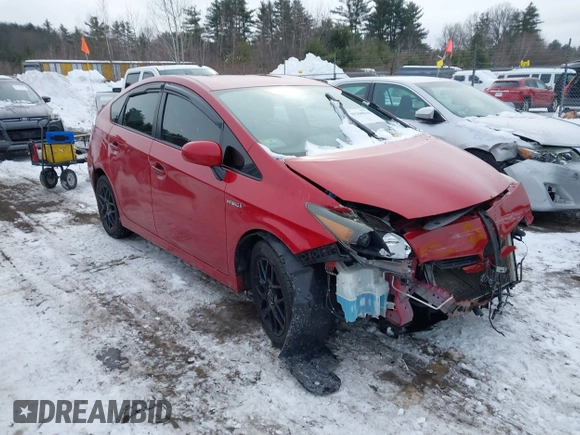 2012 Toyota Prius One with VIN JTDKN3DU3C5439290, listed as a IAAI auction lot 41560014 with 266,761 mi miles. Bid and sale history available at carsss.com. Image 1.